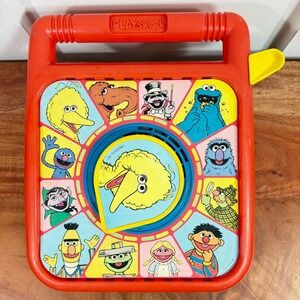 Vintage 1989 Playskool Sesame Street Big Bird See-N-Say Bert Ernie Grover -WORKS